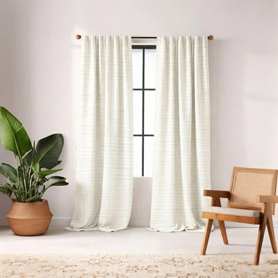 Pixel Smoke Textured Curtain - Primary image