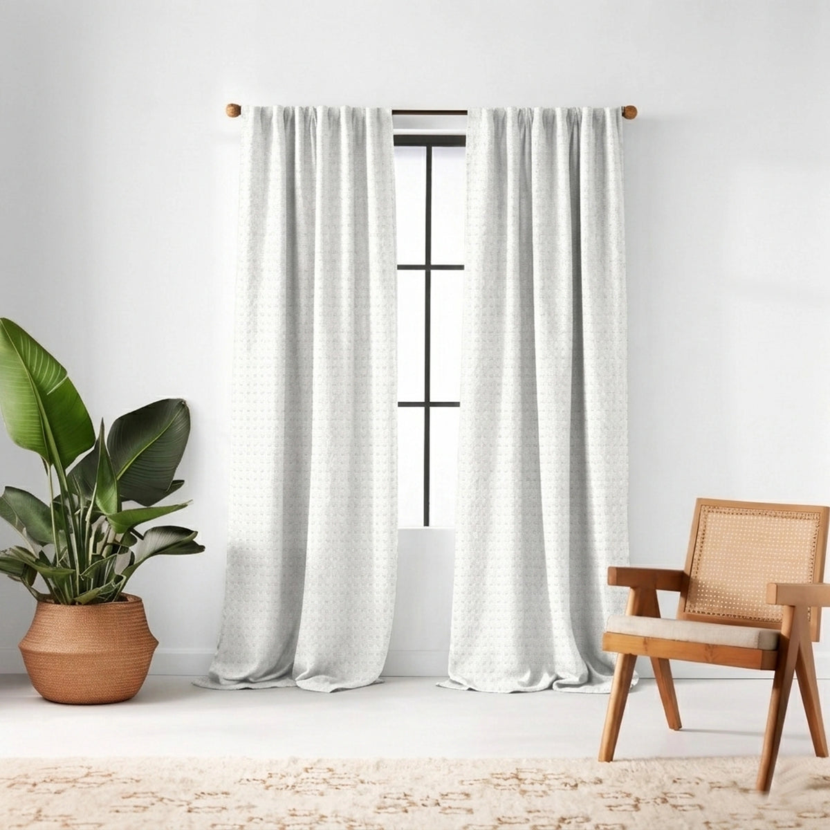 Tessellate Smoke Textured Curtain