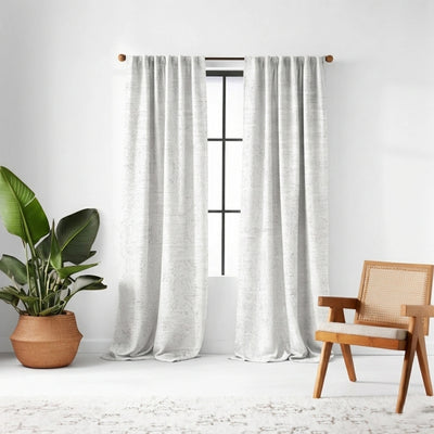 Chinook Snow Textured Curtain - Primary image