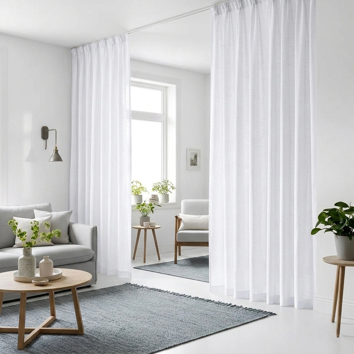 Custom Snow Absolute Sheer Curtain