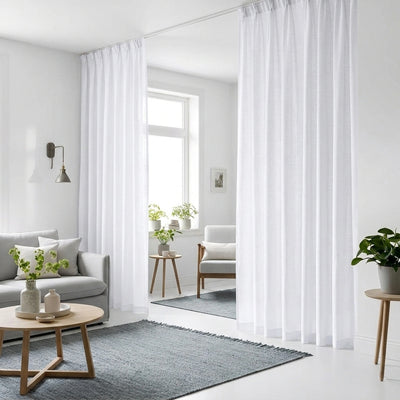 Custom Snow Absolute Sheer Curtain - Primary image