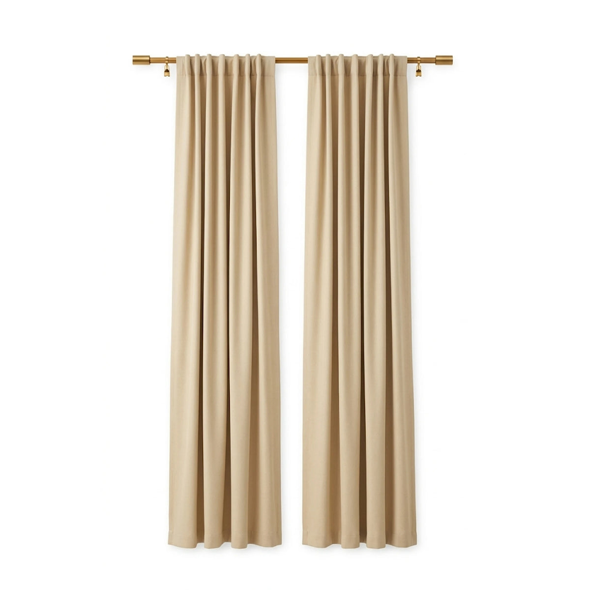 Sunbrella Canvas Antique Beige Curtain - Image 1 | ZIPCushions