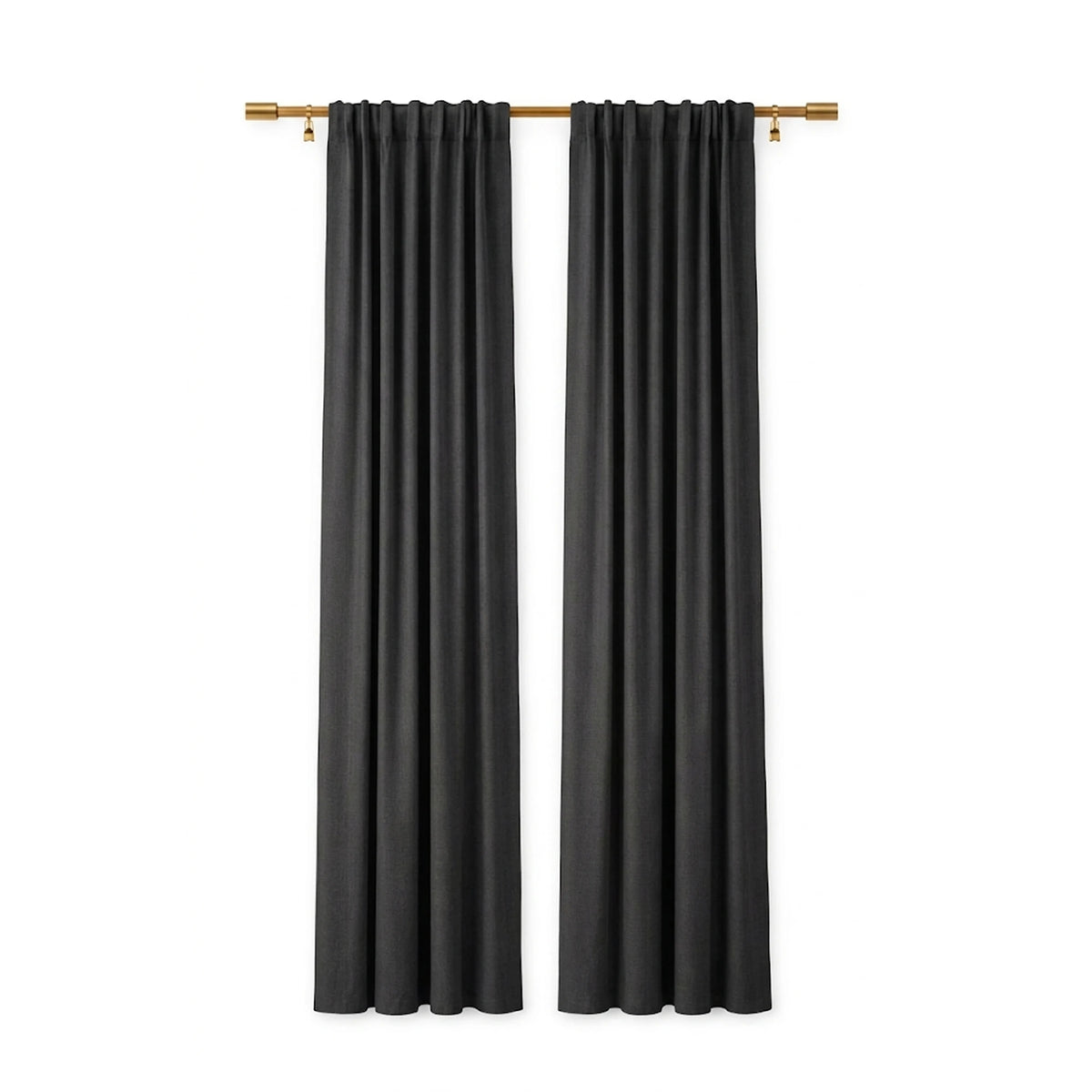 Sunbrella Canvas Black Curtain - Image 1 | ZIPCushions