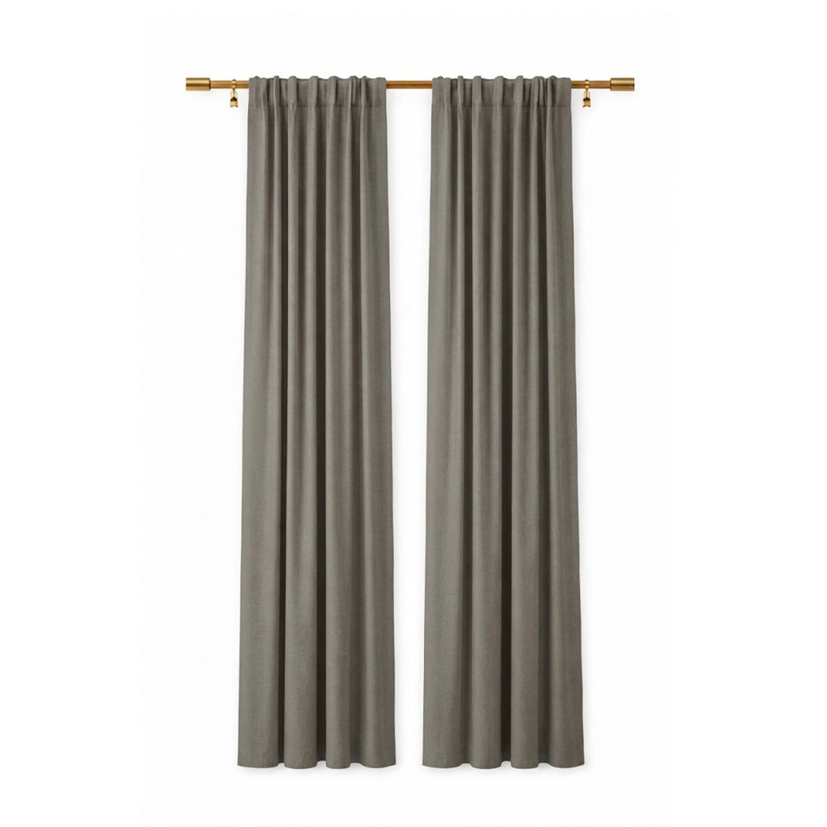Sunbrella Canvas Charcoal Curtain - Image 1 | ZIPCushions
