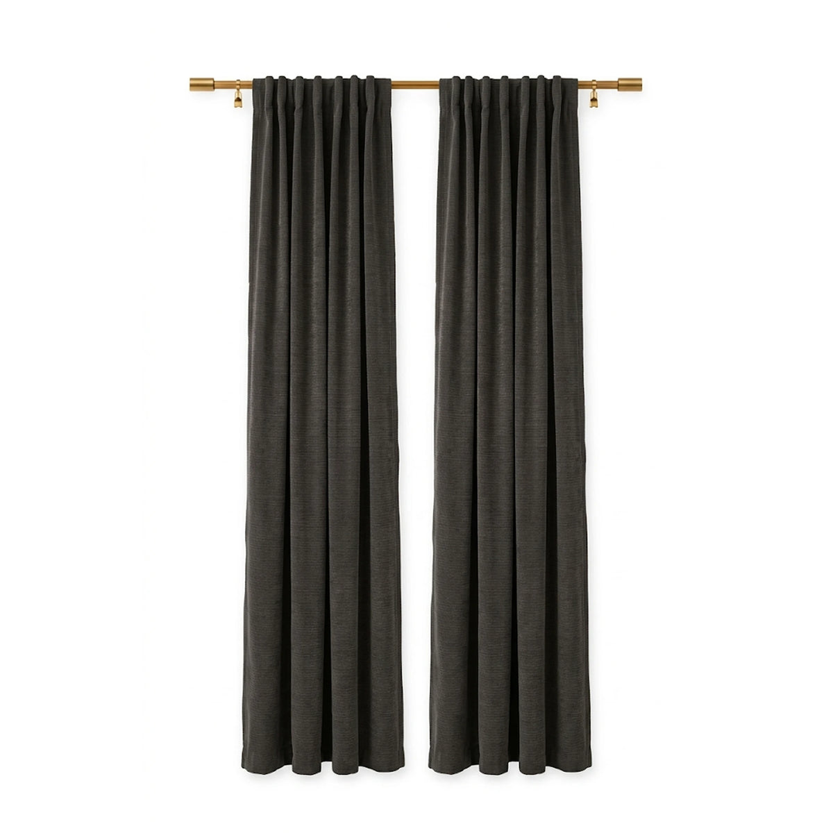 Sunbrella Canvas Coal Curtain - Image 1 | ZIPCushions