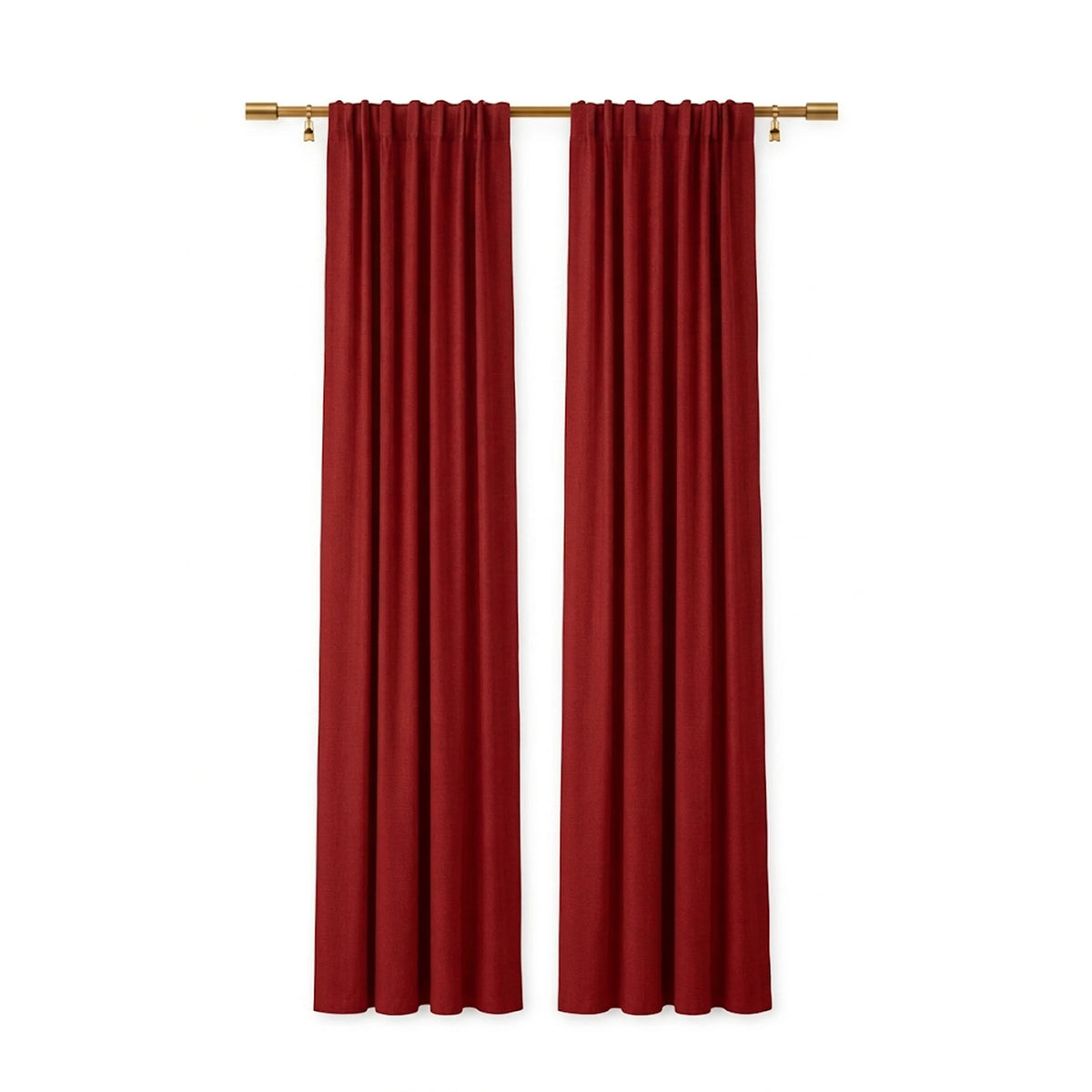 Sunbrella Canvas Jockey Red Curtain - Image 1 | ZIPCushions