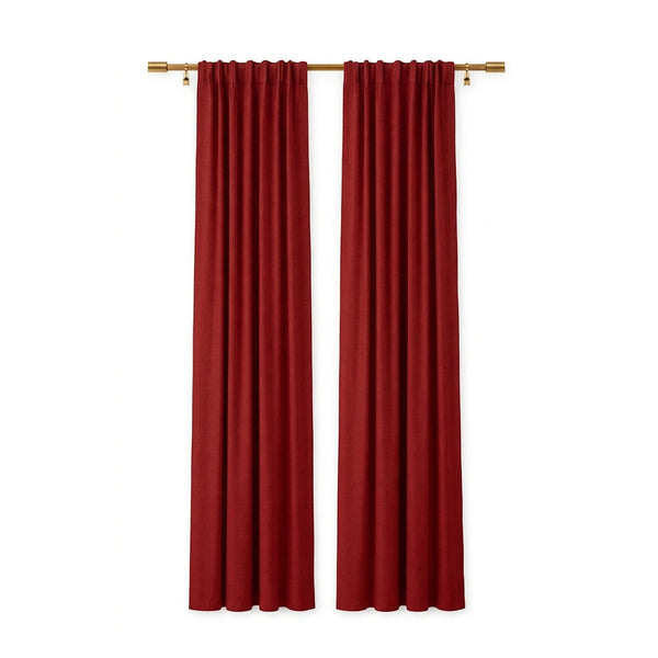 Sunbrella Canvas Jockey Red Curtain