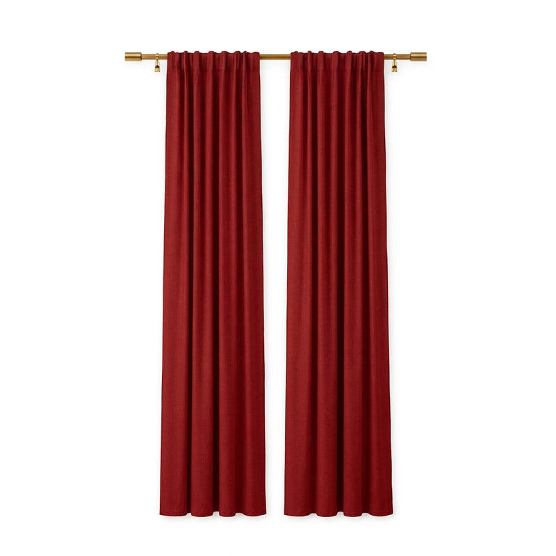 Sunbrella Canvas Jockey Red Curtain