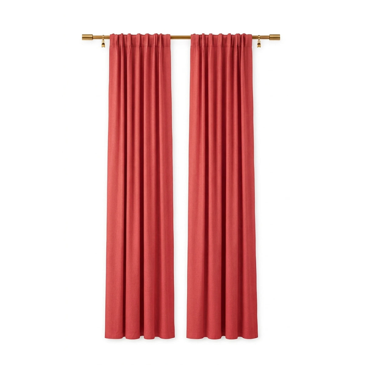 Sunbrella Canvas Logo Red Curtain - Image 1 | ZIPCushions