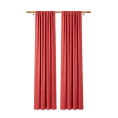 Sunbrella Canvas Logo Red Curtain