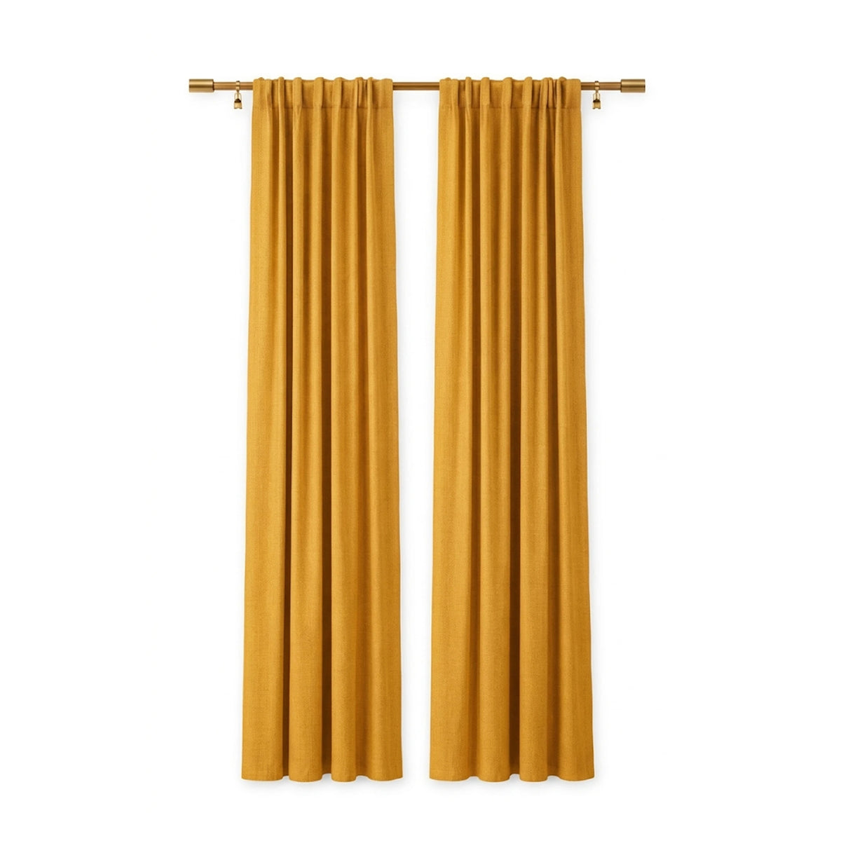Sunbrella Canvas Mimosa Curtain - Image 1 | ZIPCushions