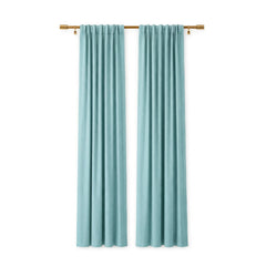 Sunbrella Canvas Mineral Blue Curtain