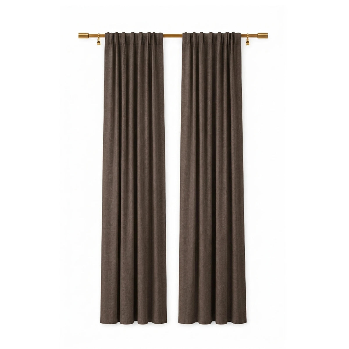 Sunbrella Canvas Mink Brown Curtain - Image 1 | ZIPCushions