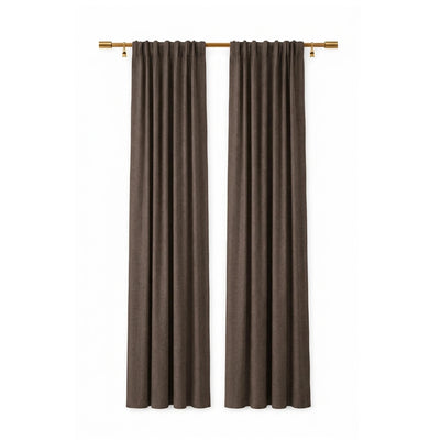 Sunbrella Canvas Mink Brown Curtain