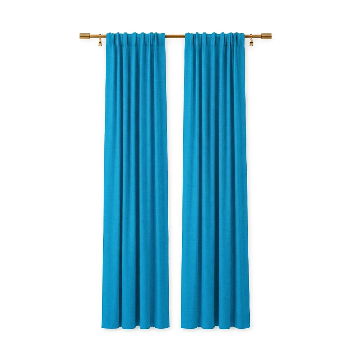 Sunbrella Canvas Pacific Blue Curtain - Image 1 | ZIPCushions