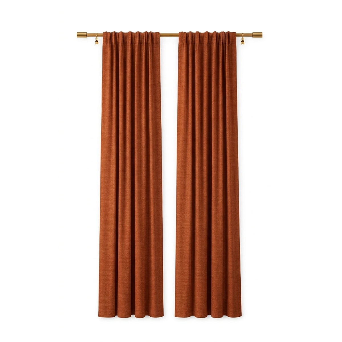Sunbrella Canvas Rust Curtain - Image 1 | ZIPCushions