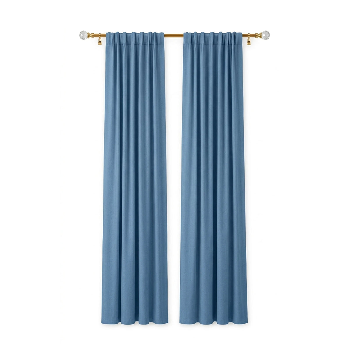 Sunbrella Canvas Sapphire Blue Curtain - Image 1 | ZIPCushions