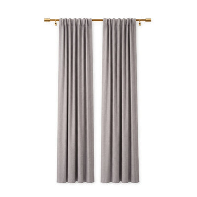 Sunbrella Canvas Silver Grey Curtain