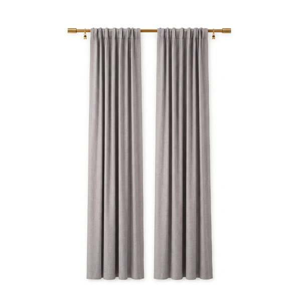 Sunbrella Canvas Silver Grey Curtain - Hover Image