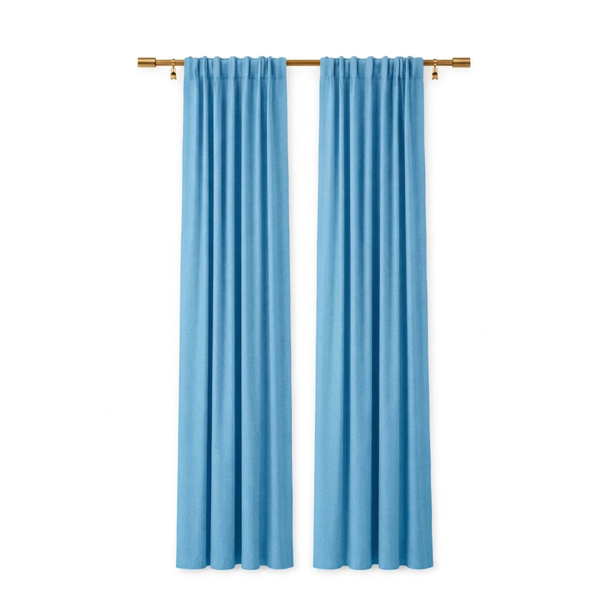 Sunbrella Canvas Sky Blue Curtain - Image 1 | ZIPCushions