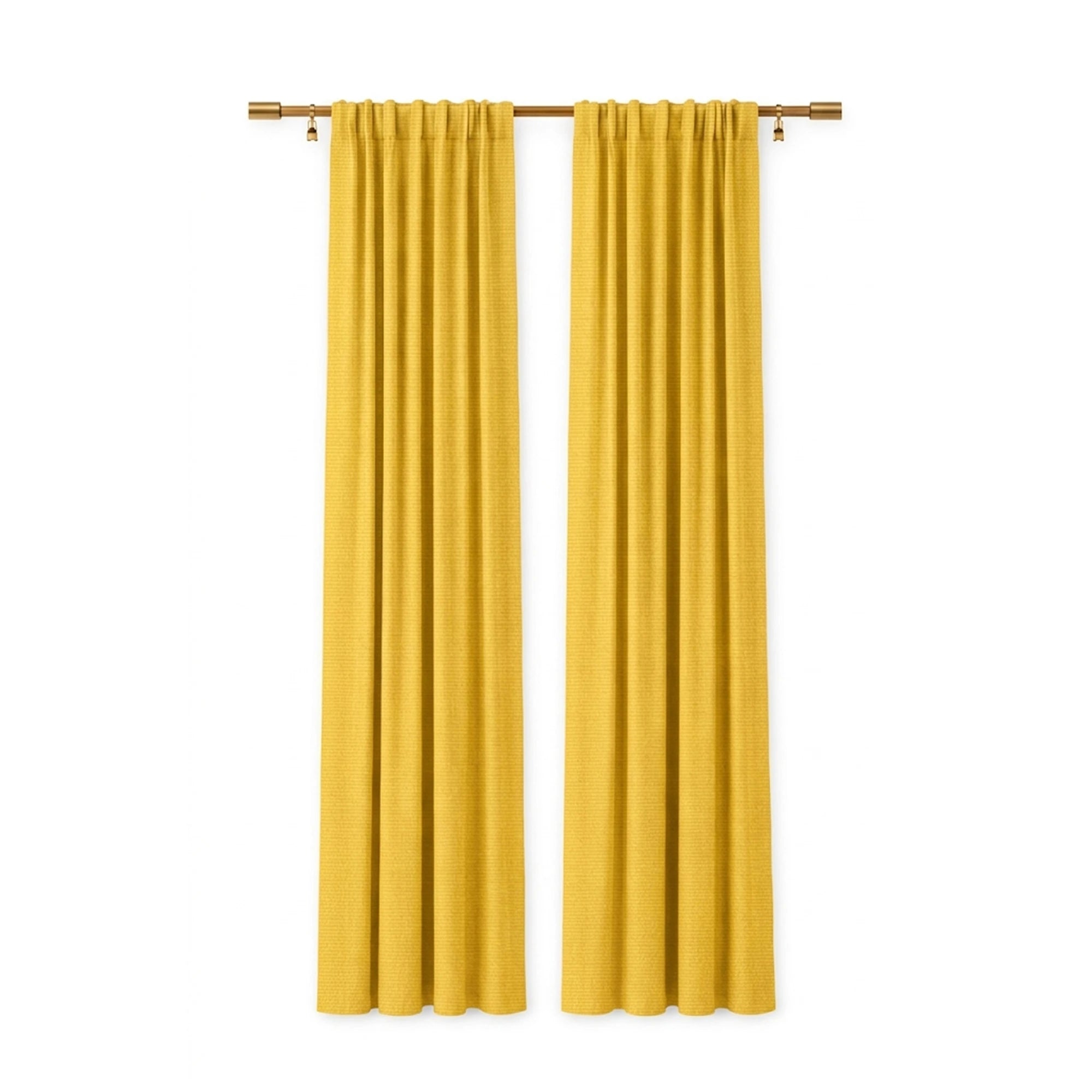 [Drape] OKUS イエロー　unico Sunbrella Canvas Sunflower Yellow Curtain | Bright Custom Drapes