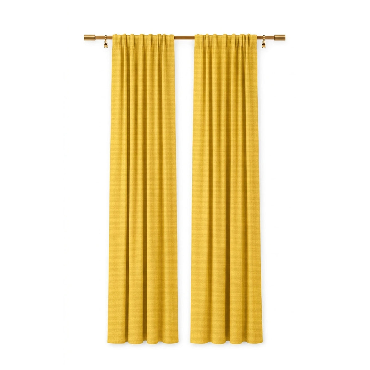 Sunbrella Canvas Sunflower Yellow Curtain - Image 1 | ZIPCushions