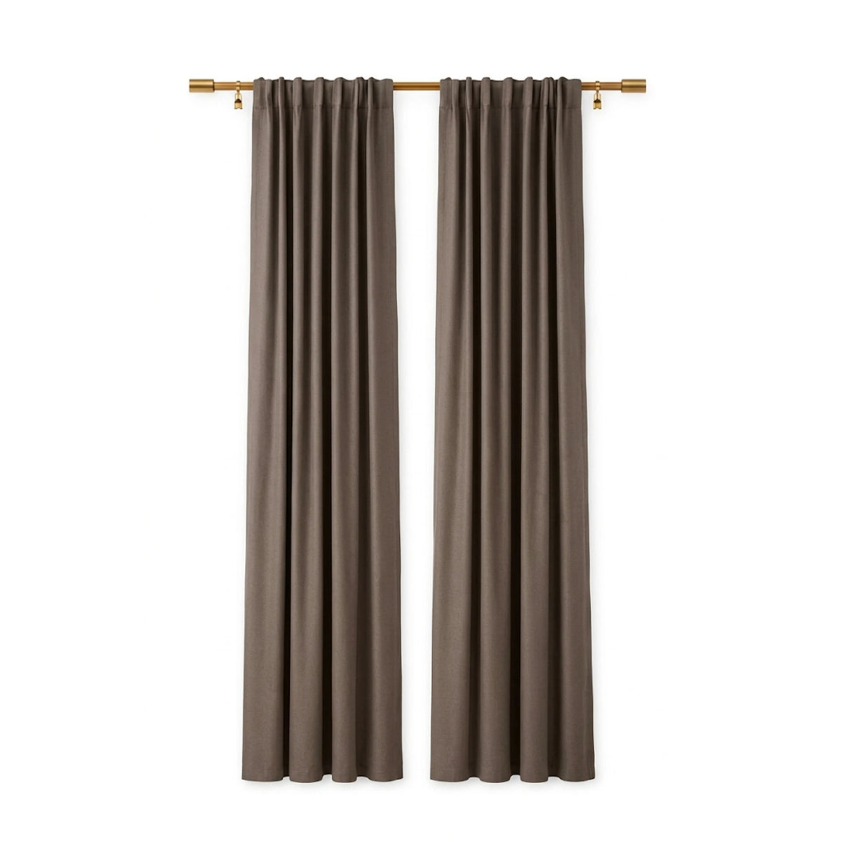 Sunbrella Canvas Taupe Chine Curtain - Image 1 | ZIPCushions