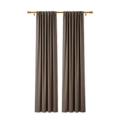 Sunbrella Canvas Taupe Chine Curtain