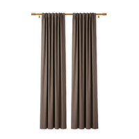 Sunbrella Canvas Taupe Chine Curtain