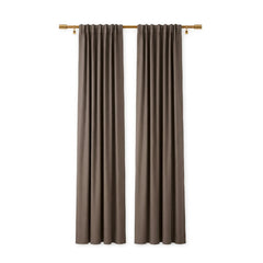Sunbrella Canvas Taupe Chine Curtain