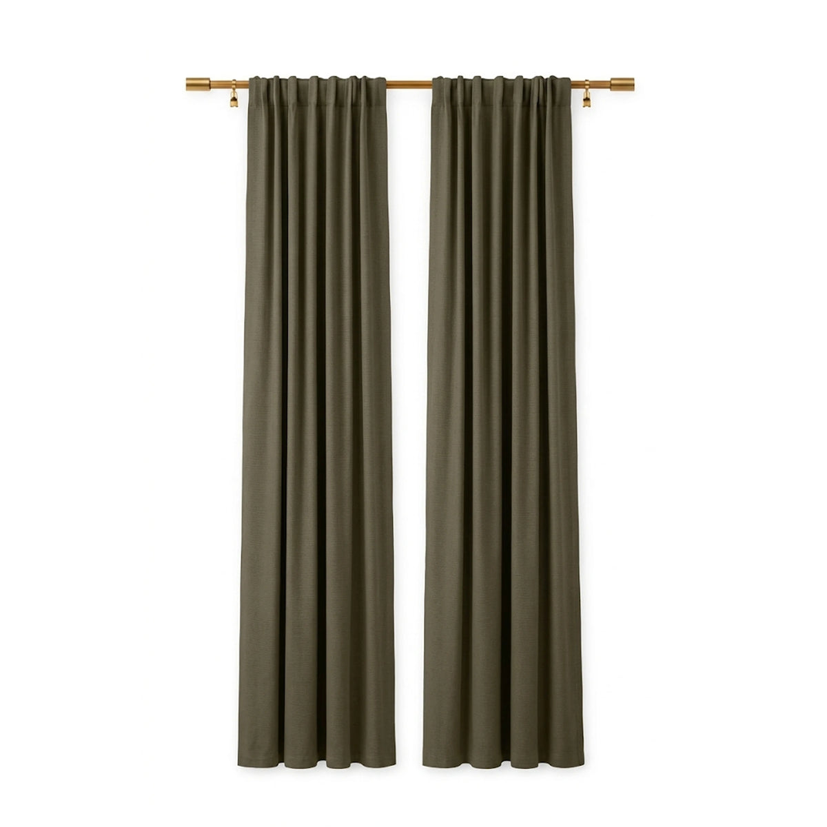 Sunbrella Canvas Taupe Curtain - Image 1 | ZIPCushions