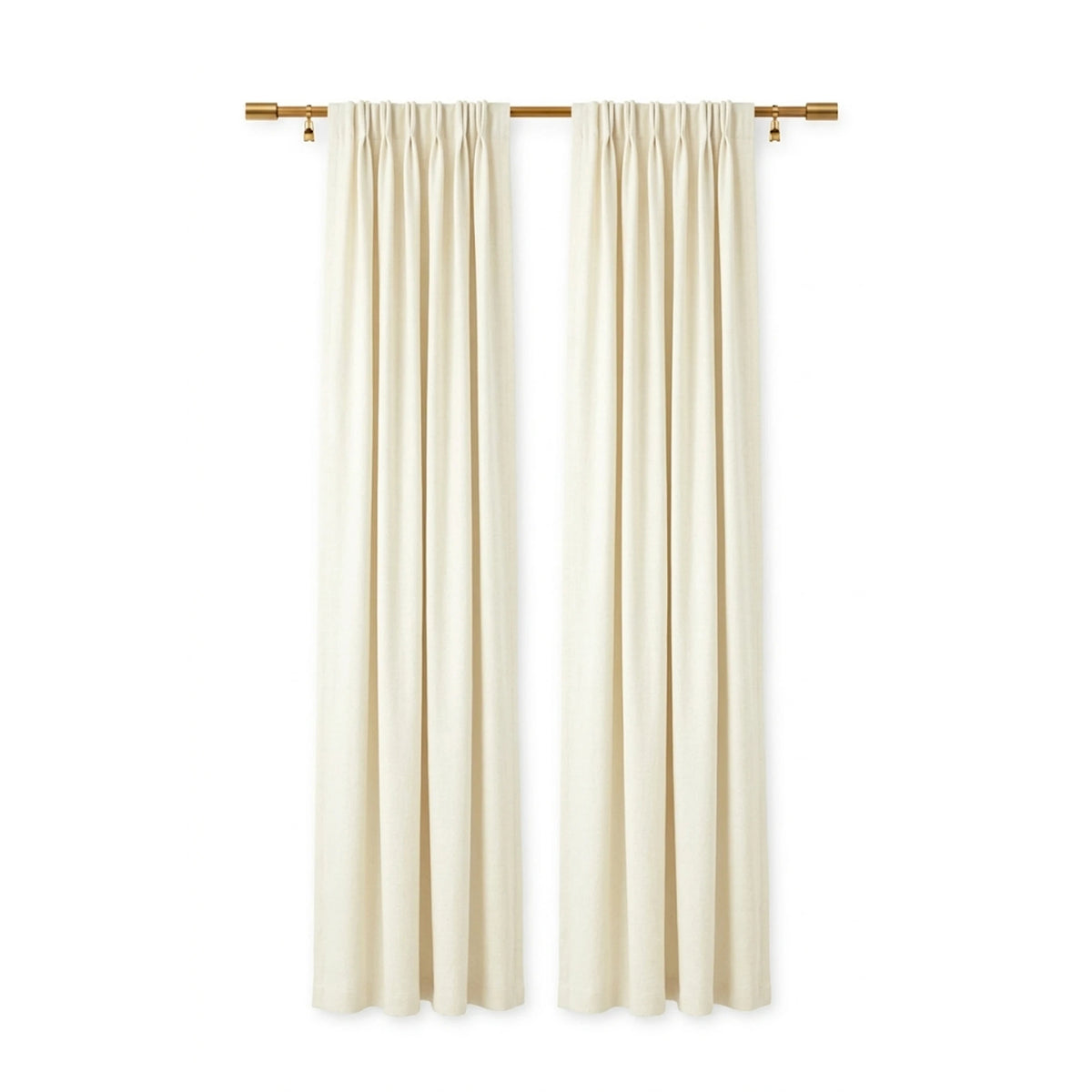 Sunbrella Canvas White Curtain - Image 1 | ZIPCushions