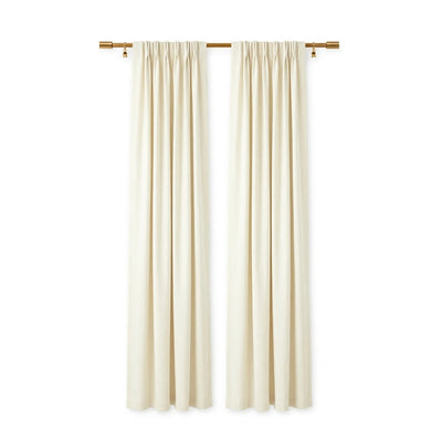 Sunbrella Canvas White Curtain