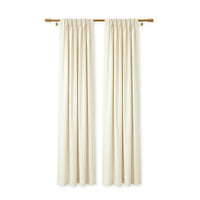 Sunbrella Canvas White Curtain