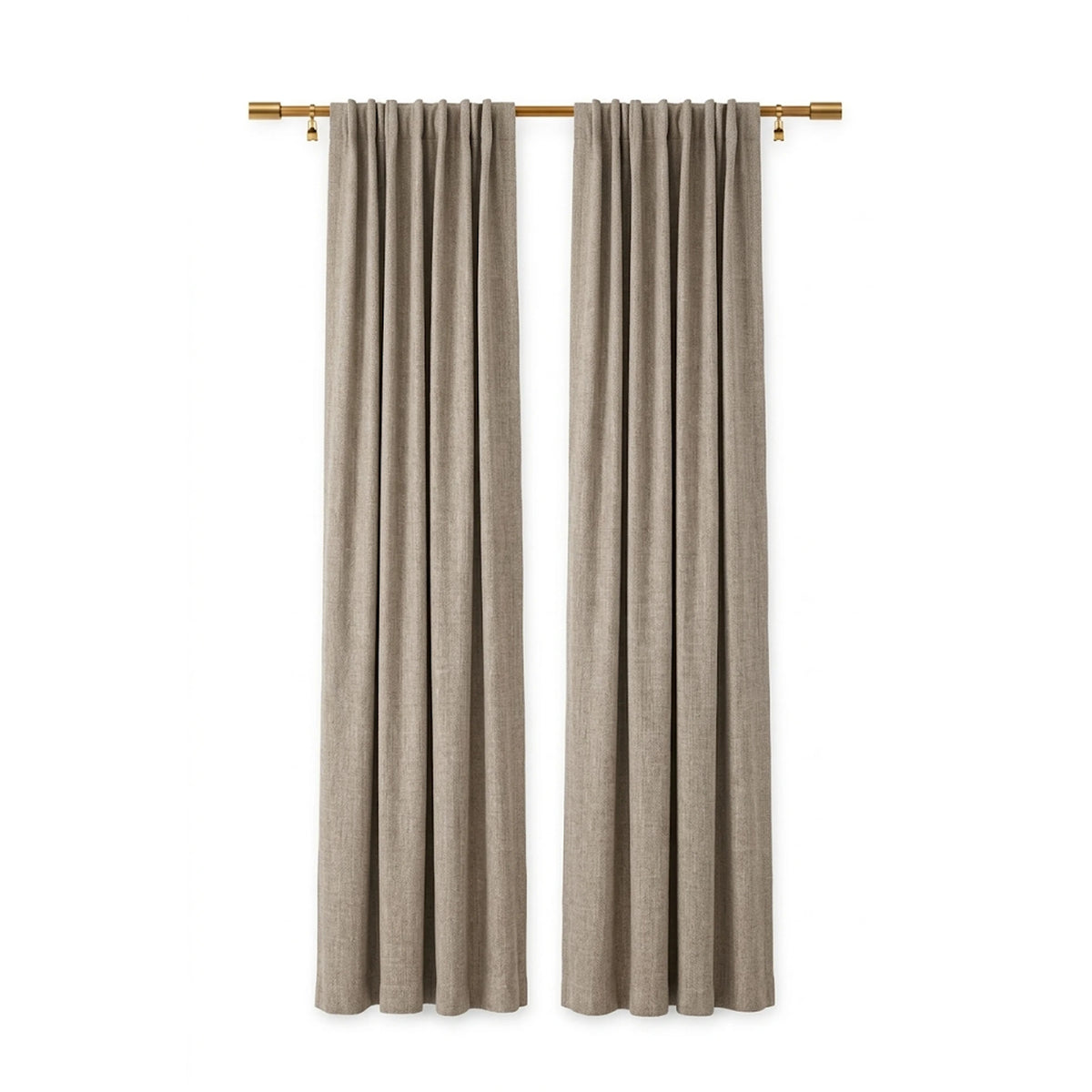 Sunbrella Cast Ash Curtain - Image 1 | ZIPCushions