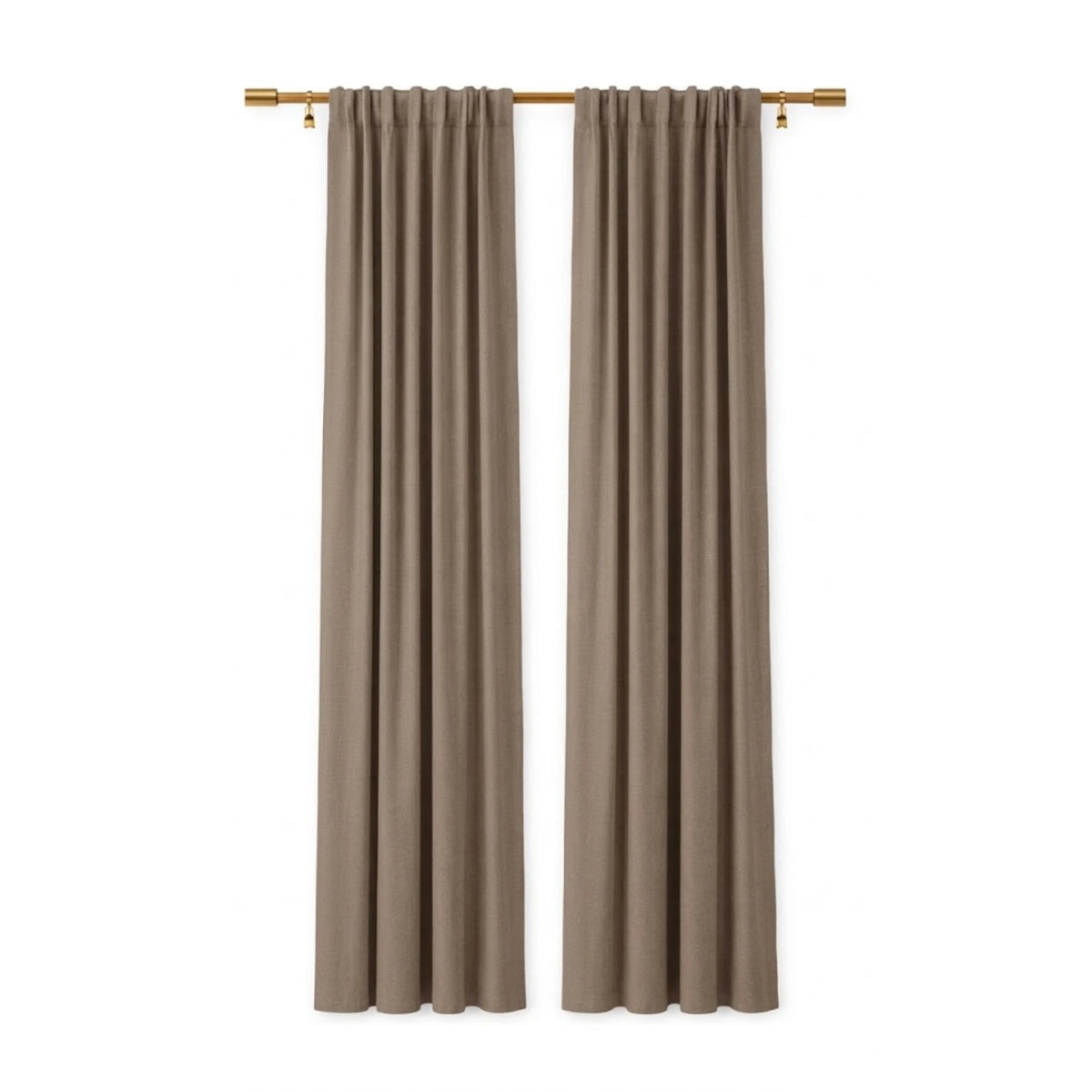 Sunbrella Deauve Taupe Curtain - Image 1 | ZIPCushions