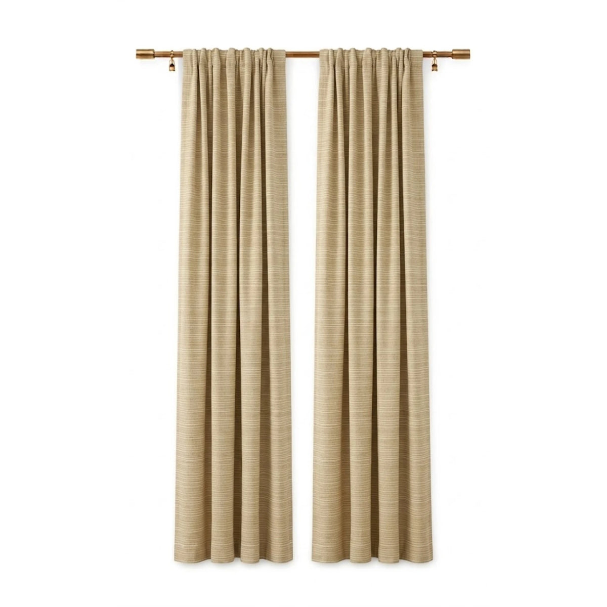 Sunbrella Dupione Sand Curtain - Image 1 | ZIPCushions