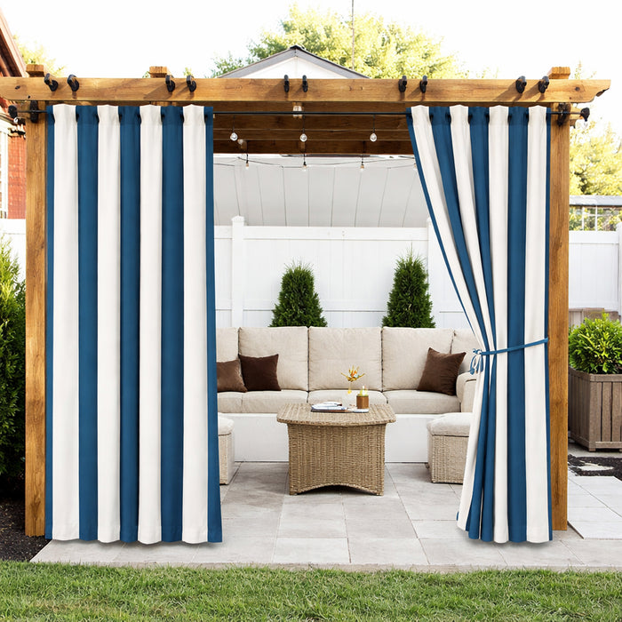 Sunbrella Cabana Regatta Curtain - Image 3 | ZIPCushions