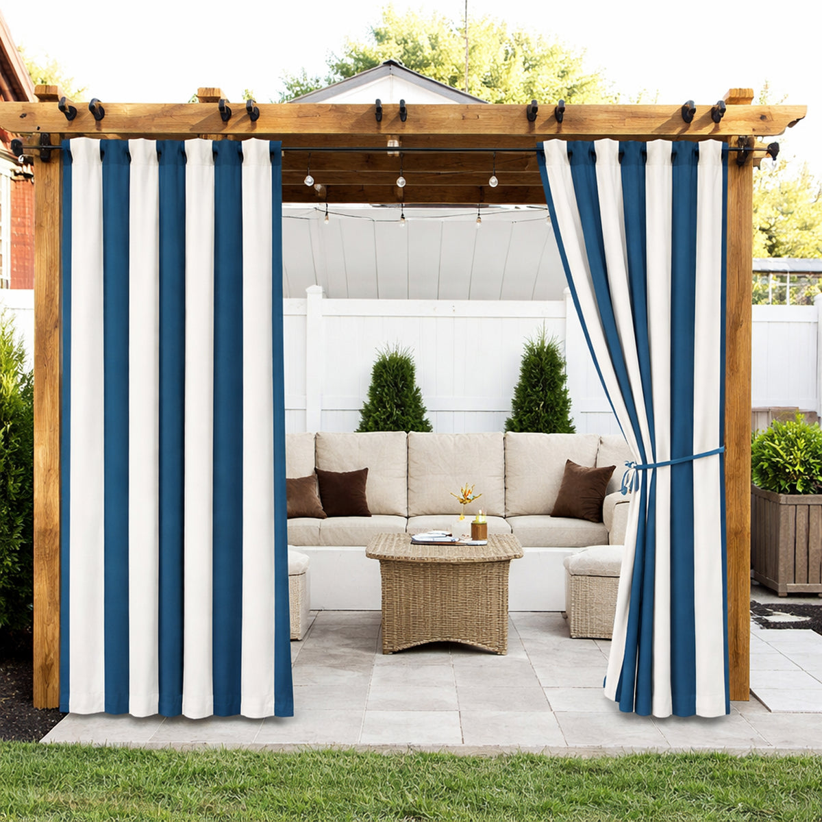 Sunbrella® Cabana Regatta Curtain
