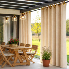Sunbrella Canvas Antique Beige Curtain - alternate view