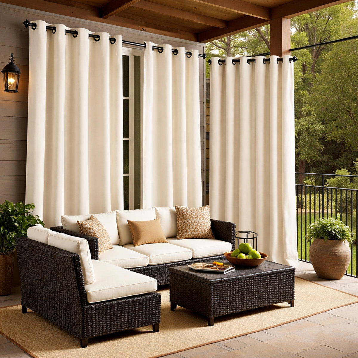 Sunbrella® Canvas Natural Curtain