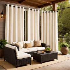 Sunbrella Canvas Natural Curtain - alternate view