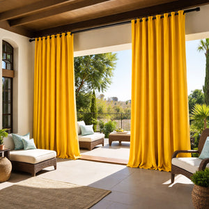 Sunbrella® Canvas Sunflower Yellow Curtain