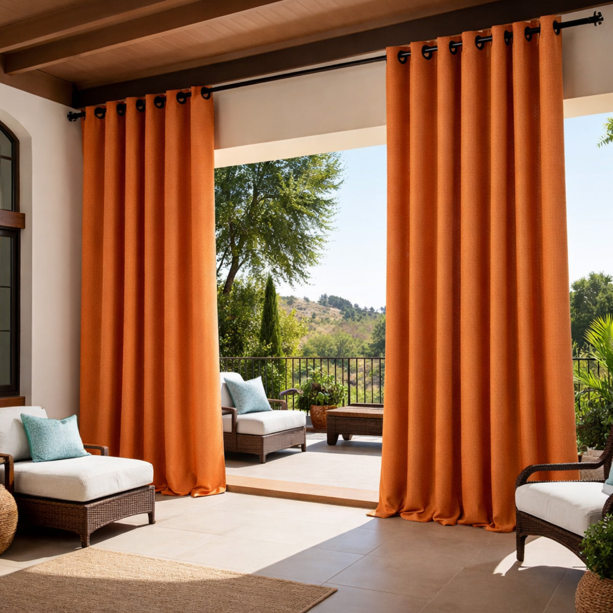 Sunbrella® Cast Coral Curtain