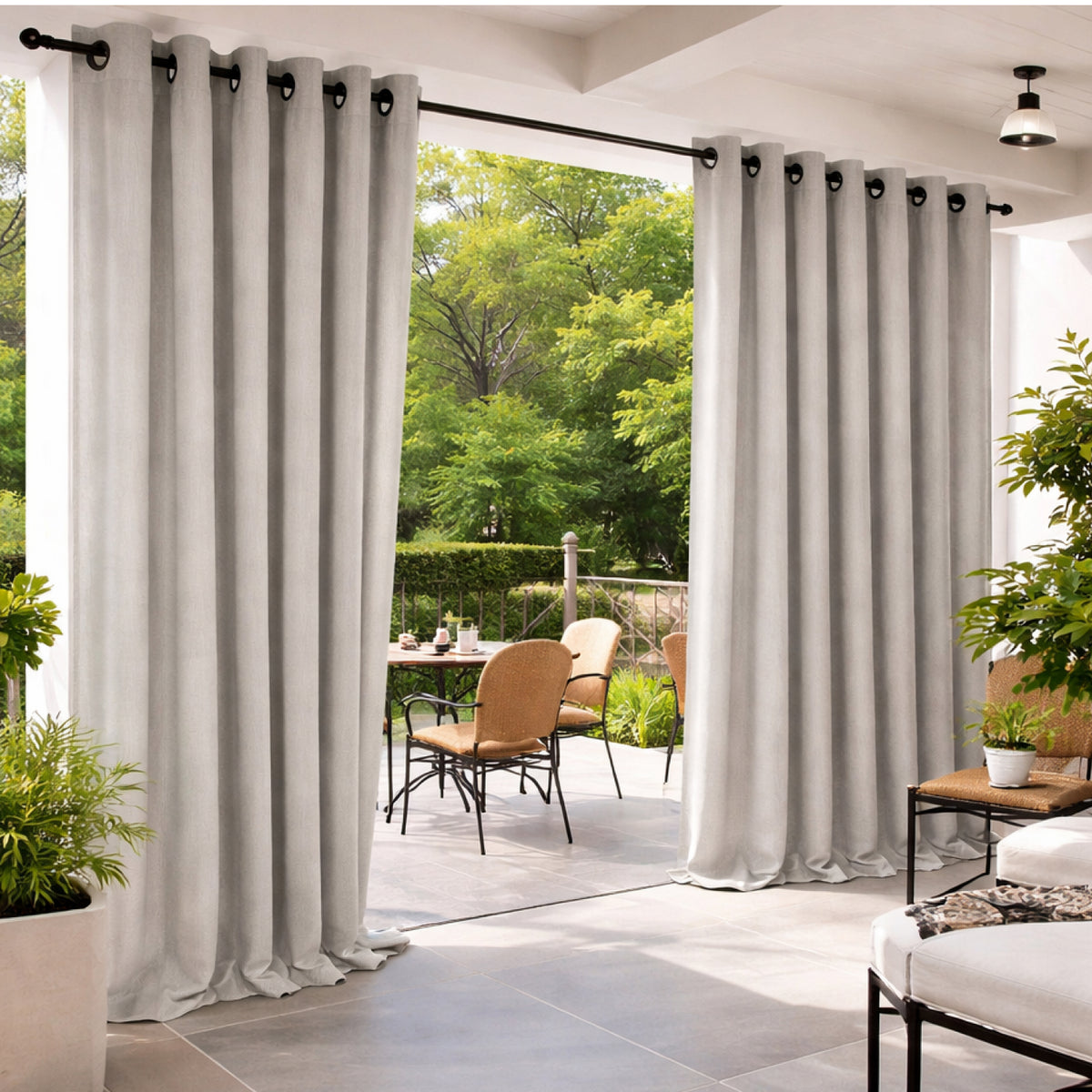 Sunbrella Cast Silver Curtain