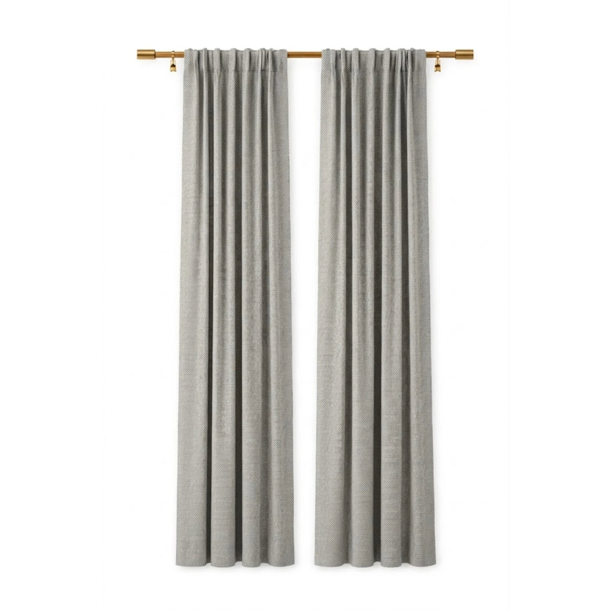 Sunbrella Natte Graumel Chalk Curtain - Image 1 | ZIPCushions