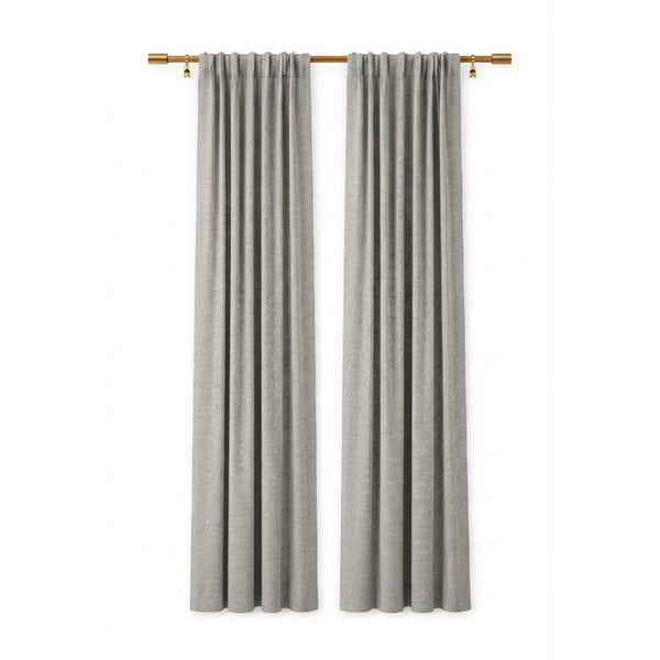 Sunbrella Natte Graumel Chalk Curtain - Hover Image