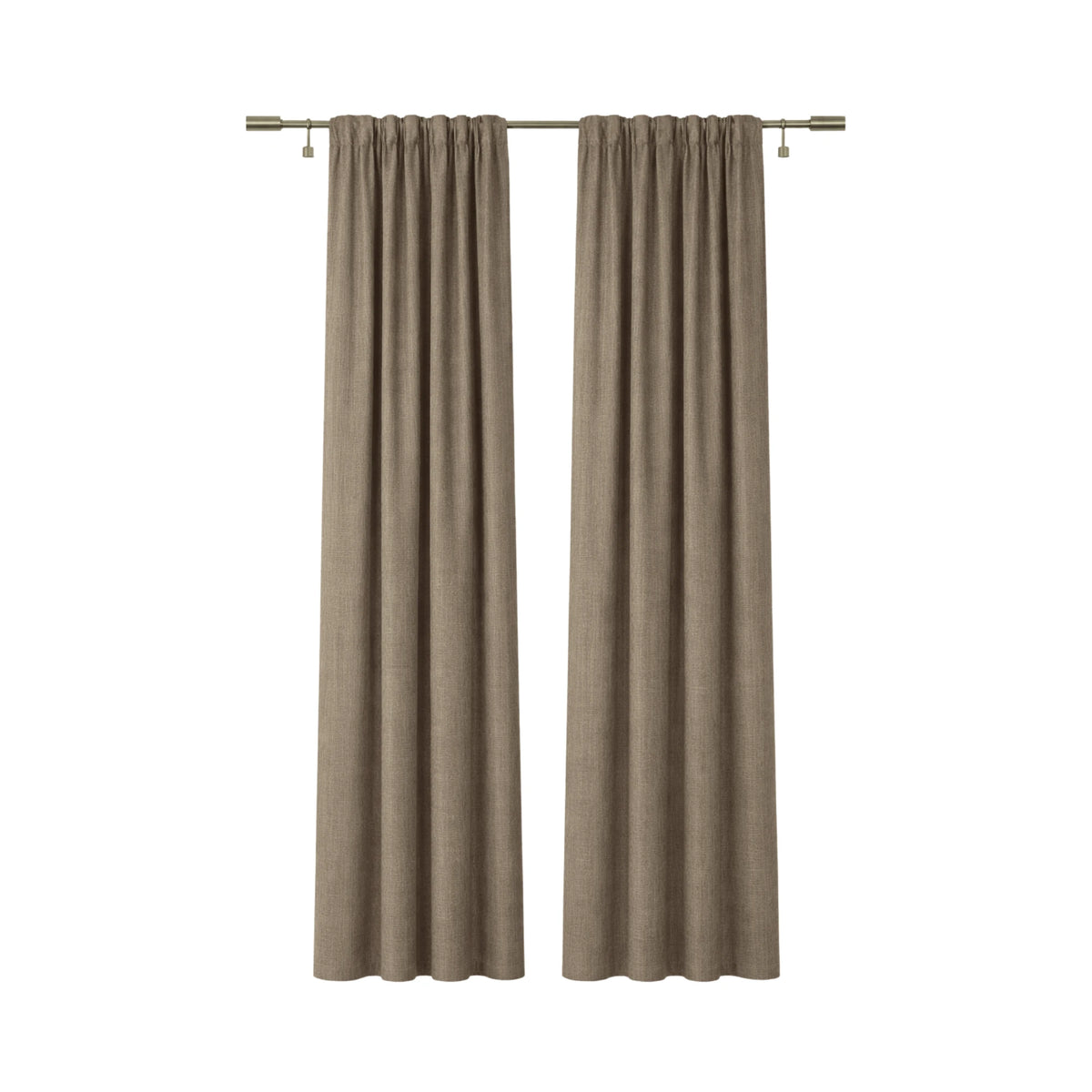 Sunbrella Natte Heather Grey Curtain - Image 1 | ZIPCushions