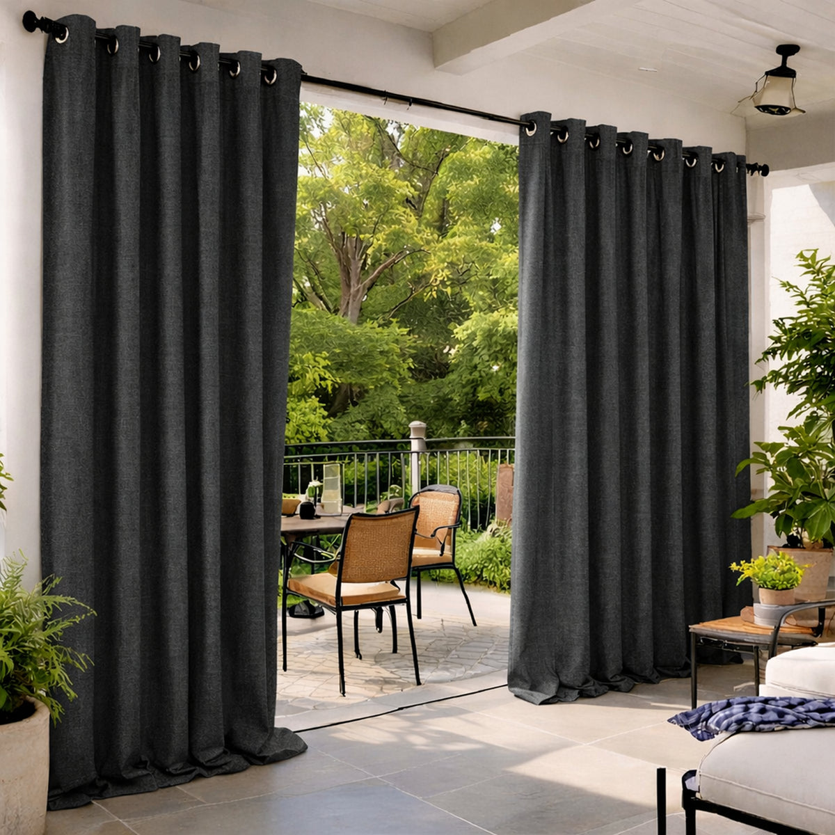 Sunbrella® Spectrum Carbon Curtain