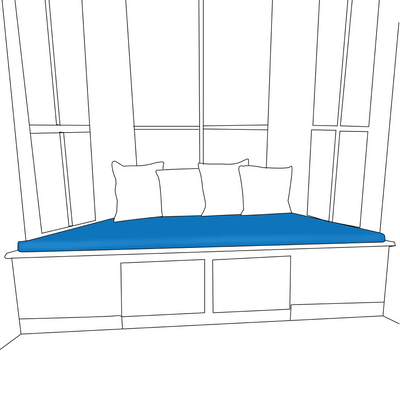 Sunbrella® Trapezoid Custom Seat Cushions